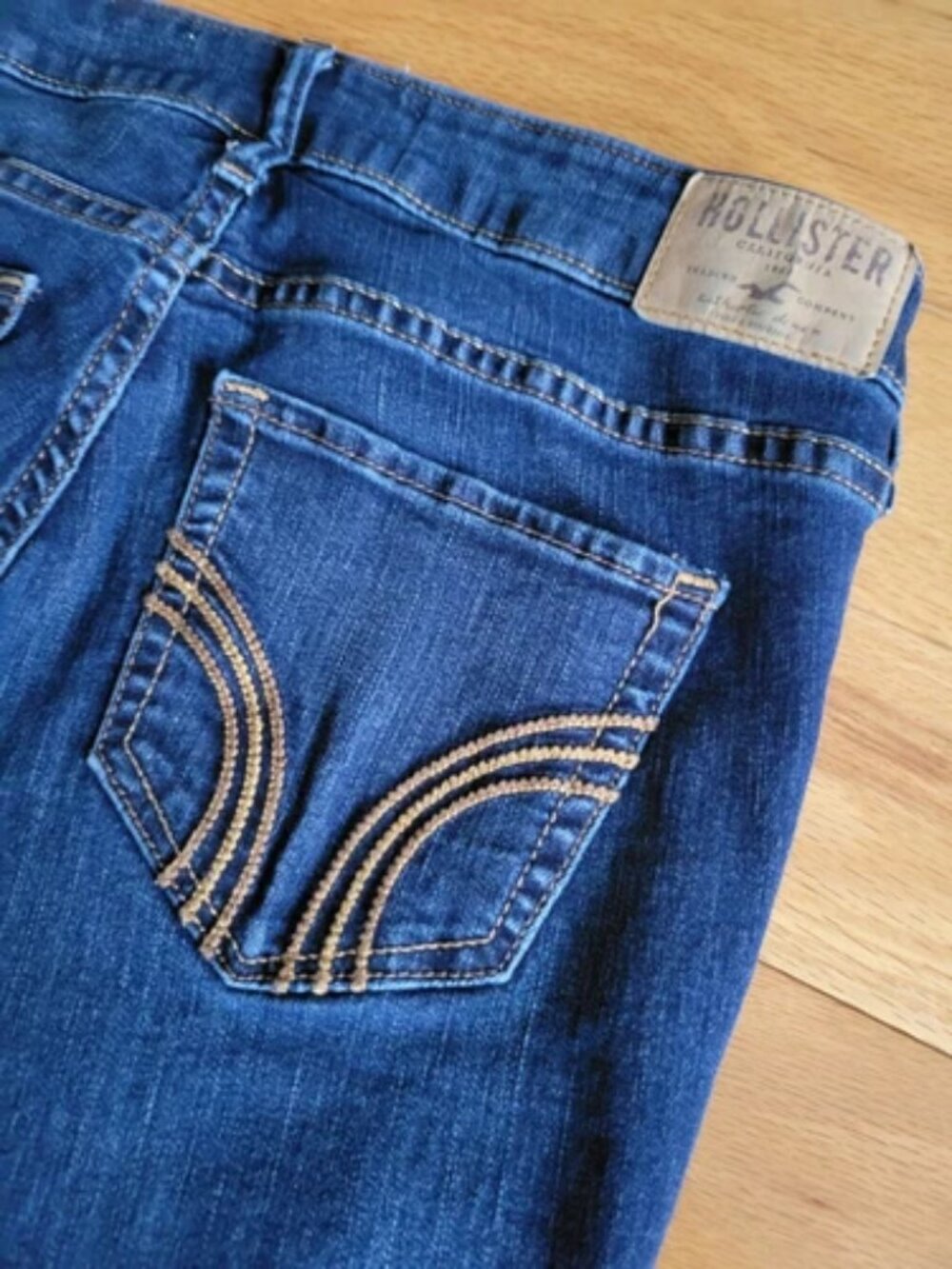 Hollister Skinny Low Rise 3S W26 L29 Jeans Women's Juniors Blue Denim Stretch